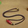 Colar de Ágata Vermelha Shake Voice Same Acacia Bean Transfer Beads Cinnabar Clavícula Corrente Rede Red Gold Line Cat's Eye Live Supply