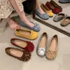 Zapatos Planos de Boca Baja Lazo Terciopelo Escarchado Punta Redonda Escote Redondo Aroma Suave Suela Blanda Zapatos de Ballet Nuevo Estilo Otoño 2025