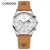 Reloj de cuarzo para hombre marca Longbo, reloj casual simple para parejas, reloj impermeable para hombre