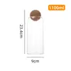 Frasco de Almacenamiento con Tapa Esférica, Frasco Sellado para Granos de Café, Almacenamiento de Frutas Secas y Granos para Cocina, Frasco para Té, Frasco de Vidrio Sellado Creativo