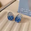Brincos de Prata 925 Esterlina Esmaltados Flor de Pérola Colorida Zircônia Stud para Mulheres Novo Estilo Quente Alto Padrão Luxo Leve Clássico Brincos Joias para Orelha