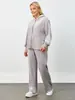 Amazon Moda Casual de Calle Tendencia Europea y Americana Nueva Chaqueta Cardigan para Mujer Pantalones Rectos de Manga Larga Traje Deportivo
