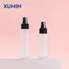 Xumin en Stock Botella Pulverizadora de Fondo Redondo de 100 ml, Botella para Loción, Botella Esmerilada para Esencia de 120 ml, Botella Vacía Rellenable para Productos de Cuidado de la Piel