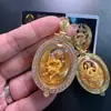 Amuleto Budista Tailandês Luang Po Chan Nam 2562, Quadrangular com Cartão, Numerado Individualmente, Amuleto Tailandês Autêntico Original do Templo