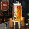 Garrafa de Vidro para Infusão de Bebida Alcoólica, Garrafa Selada de Vinho de Ginseng, Pote de Vidro para Bebida Medicinal, Jarra de Vinho, Bule de Vinho com Bico, Garrafa de Bebida Alcoólica com Design de Ameixa, Orquídea, Bambu e Crisântemo