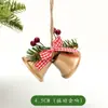 Decoración Navideña Estilo Amazon Transfronteriza Campana Trompeta Doble Colgante de Metal Decoraciones para Ventana Árbol de Navidad