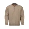 G2057 Suéter de Tricô Redondo Unissex Estilo Old Money Retrô, Design Moderno, Suéter Masculino de Corte Largo