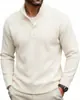Suéter de Punto para Hombre para Comercio Exterior, Ropa de Hombre Estilo Coreano, Otoño e Invierno Cuello Alto con Botones Caliente Tejido de Lana Superior, Engrosado