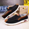 Sapatos de pano de Pequim antigos de primavera sapatos de lona respiráveis masculinos slip-on antiderrapantes resistentes ao desgaste sapatos de trabalho sola de tendão sapatos casuais