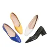 Zapatos de tacón de bloque estilo francés para mujer, Nuevos zapatos de noche estilo hada para Primavera y Otoño 2025, Zapatos elegantes de tacón medio para el trabajo
