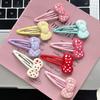 Nuevo Lindo Moño de Lunares Clip Bb para Niña Dulce Corazón Combinable Flequillo Clip Lateral Dibujos Animados Sombrerería Mujer