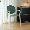 Silla de Comedor para Cafetería Estilo Nórdico, Diseño Simple, Adecuada para Oficinas de Ventas, Mesas de Reuniones, Hoteles y Uso Doméstico, Silla de Plástico Apilable con Respaldo
