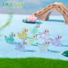 Micro-paisagem Bonito Fino Glitter Amarelo Pato Boneca Pingente Paisagismo Resina Decorações Acessórios Mini Pequenos Ornamentos