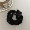 Estilo Coreano Simples Mini Scrunchie de Tecido Floral de Quatro Pontos Laço de Cabelo com Toque Artístico Suave Flor de Cabelo para Rabo de Cavalo Corda de Cabelo