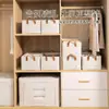 Caja de Almacenamiento de Algodón y Lino Tianshan Almacenamiento de Ropa Organizador de Pantalones Organizador de Cajones Hogar Tela Plegable Cesta de Almacenamiento para Armario