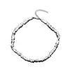 Collar de Acero Titanio con Fragmentos Irregulares de Plata Cosidos Transfronterizos para Hombre, Cadena para Clavícula de Diseño de Nicho para Mujer, Joyería de Lujo Ligero