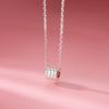 Colar de Prata de Lei Feminino Pequeno Bárbaro Cintura Alta Cravejado de Diamantes Design Sofisticado Colar Fashion Distinto Corrente Elegante Artística para Clavícula Novo Estilo