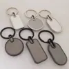 Llavero de Etiqueta Única en Blanco de Aleación de Zinc de Alta Calidad, Logo Láser Disponible, Diseño Simple, en Stock