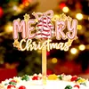 Direitos Autorais Estilo Ins Transfronteiriço Impressão Colorida Feliz Natal Plug-in para Bolo Decoração de Bolo de Natal em Acrílico Suprimentos para Festa