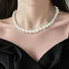 Colar de Pérolas Shijia para Mulheres 2026 Novo Estilo Versátil para o Dia a Dia Luxo Leve Nicho Corrente para Clavícula Acessório de Corrente de Pescoço de Alta Qualidade