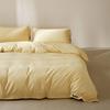 Conjunto de Quatro Peças Espesso Escovado de Algodão de Fibra Longa Micro Veludo Contagem 100, Roupa de Cama Simples de Algodão Quente para Outono e Inverno