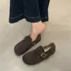 Mocasines Planos para Mujer Birkenstock Otoño 2025 Nuevos Lindos Retro de Punta Grande Birkenstock Zapatos Slip-On