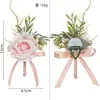 Flor de muñeca para dama de honor Grupo de hermanas Mori Ramo para el novio Ramillete para el padrino Set completo Solapa Boda Bienvenida Novia Guirnalda Flor de muñeca