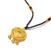Colgante Candado de Oro Puro 999 Pequeño para Mujer, Bolsa Candado de Oro para Bebé, Campana de Bendición, Colgante Candado de Seguridad, Regalo Luna Llena para Niños