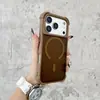 Funda Magnética Fuerte Anticaídas Cuadrada con Tacto de Piel Compatible con Apple 11/13 Rojo Cereza 18PRO/17PRO Moderna 16