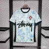 Jersey Stussy Versión Firma Uniforme de Fútbol Selección Nacional Brasil Inglaterra España Italia Local y Visitante Mangas Cortas