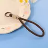 Pin Frijol Tejido a Mano Corto Lanyard para Llaves Llavero de Muñeca Simple Colgante de Bolsa de Color Material Accesorios