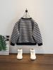 9613 Sudadera para Niños Primavera y Otoño 2026 Nuevo Estilo Infantil Otoño Estilo Coreano Top Rayado Moda Ropa de Otoño para Bebé