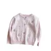 Lindo suéter bordado para bebés niñas, perfecto como prenda exterior para bebés y niños pequeños en primavera y otoño, nuevo estilo 2026 cárdigan de punto