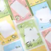 Bloc de notas adhesivas de rana de dibujos animados, Bloc de notas para planificador no adhesivo, Papel para material de planificación, Cuaderno de registro rasgable, Estilo portátil para arrancar