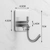 Gancho Fuerte Pegajoso de Acero Inoxidable 304 Transfronterizo Sin Taladrar, Gancho Único Sin Rastro, Perchero de Metal Detrás de la Puerta del Baño y la Cocina