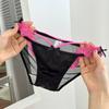 Verano Caluroso~Braguitas de Encaje de Satén Estilo Lujuria Pura para Mujer con Aberturas Altas y Cintura Baja Calzoncillos Sexy para Mujer 2025 Nuevo