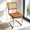Sillas de Comedor Transfronterizas, Muebles de Restaurante de Moda, Taburetes de Panel de Metal de Hierro Estilo Vintage, Sillas Simples con Funda Suave