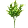 [Hierba de Eucalipto Individual] Plantas Verdes Simuladas, Hojas Artificiales, Decoración para Sala de Estar en Casa, Plantas de Bosque, Flores de Plástico