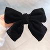 Veludo Bow hairpin back cabeça clipe de primavera de alta qualidade 2023 Nova celebridade da Internet high-end hairpin cocar
