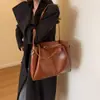 Bolso de Mano Retro de Gran Capacidad a la Moda para Mujer Nuevo Transfronterizo Bolso de Hombro con Textura de PU Bolso Tote Cruzado Simple para el Trabajo