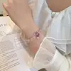 Pulsera de Cristal Morado con Cuentas, Estilo Nuevo para Mujer, Estilo Coreano, Lujo Ligero, Nicho, Pulsera Exquisita, Elegante, Gama Alta, Joyería de Mano Versátil