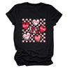 Amazon ebay estación independiente tendencia de ocio estás angustiado camiseta de manga corta para mujer con cuello redondo estampado camiseta básica