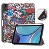 Estuche blando de TPU con ranura para bolígrafo para iPad mini6 de 8,4 pulgadas (2021), soporte triple con inserción para bolígrafo.