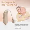 Audífonos Recargables Sin Bluetooth Detrás de la Oreja Reducción de Ruido Audífono con Cabezal de Carga Versión Inglesa Binaural