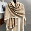 Gato de Dibujos Animados Invierno Estilo Coreano Combinable Estudiante Bufanda Gruesa de Doble Uso Chal Bufanda de Cachemira de Moda para Mujer