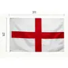 Bandera Personalizada de Inglaterra para Amazon Tela Oxford 210D Bandera de Empalme Bicolor Impermeable para Exteriores Bandera de 3*5 pies