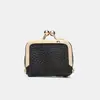 Bolsa de Joyería Compacta con Anillo de Diamante de Cuero Genuino Mini Caja de Joyería para Anillo, Collar, Pendiente Cierre Simple Nuevo Bolso Billetera