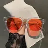 Gafas de Sol Retro al por Mayor Estilo Coreano Gafas de Sol para Mujer Personalidad a la Moda Tachuelas de Arroz Gafas de Sol Cuadradas Mismo Estilo que las Celebridades de Internet En Stock