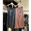 Saia feminina slim midi com cintura alta, saia midi retrô elegante