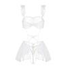 Lencería sexy Ruoruo, transparente, de gasa, con aberturas en la entrepierna, tentación, puro deseo, uniforme de una pieza, 3651